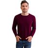 CASH-MERE.CH Pullover | Sweater | Maglione a Girocollo da Uomo 100% Cachemire (Rosso/Mirtillo Rosso, XXL)