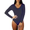Clessidra Body Donna Manica Lunga - Cotone Elasticizzato - Art.1511/C (Blu, 3)