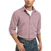 Yukiuiny Camicia Flanella a Quadri 100% Cotone per Uomo Maniche Lunghe - Blusa Casual con Chiusura a Bottoni(Quadrati Piccoli/Borgogna Bianco),XL