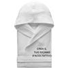 MAYRA Accappatoio Personalizzabile in Nido D'Ape 100% Cotone con Cappuccio | Taglie Grandi | Adulto, Uomo, Donna | Personalizzato con Iniziali, Nome, Logo | Ricamo Made in Italy (Bianco, xx_l)