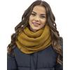 Vivisence Invernale Scaldacollo Classico da Donna in Filato Caldo Design con Toppa in Ecopelle Perfetto per Le Giornate Invernali E Le attività All'aperto