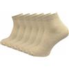 GAWILO Calzini da donna Quarter in 100% puro cotone (6 paia | 10 paia) | Piedini senza cuciture pressanti sulle dita dei piedi, Beige | 6 paia, 39-42