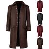 WOXIHUAN Giacca Steampunk da Uomo Cappotto Gotico Vintage Uniforme Medievale Costume di Halloween Vittoriano Coat Rinascimentale Abbigliamento Una Fila di Pulsanti Giacca per Carnevale Cosplay