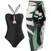 Generico Costume Intero Nero Costumi Piscina Donna,Costumi Mare da Donna Controllo della Monokini Costume Intero Brasiliana Sexy Scollo a V Costume da Bagno Modellante Costumi Interi Sgambato Push Up Costume
