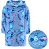 Disney Stitch Felpa con Cappuccio per Ragazze, Coperta con Cappuccio in Morbido Pile Si Trasforma in Un Cuscino, Taglie 4 a 10 Anni