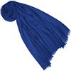 LORENZO CANA Pashmina Sciarpa da donna Foulard 100% Cashmere, Blu Reale, 70 x 200 cm
