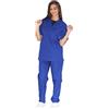 tessile astorino Ricamo 0 - Completo Sanitario - Divisa Ospedaliera - Casacca e Pantalone - per Studenti, Infermiere, Oss - Scollo a V, Unisex - Made in Italy