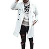 MANYMANY Cappotto da Uomo Bianco da Uomo Elegante Giacca Lunga 3/4 da Uomo Cappotto Invernale Spesso con Tasche