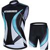 Mydawan Completo Ciclismo Uomo Abbigliamento Bici MTB Estivo Maglia Ciclista,Maglietta Bicicletta Senza Maniche Gilet e Pantaloncini Shorts Bike con 19D Gel Imbottiti,Tuta da Ciclo Asciugatura Rapida|9,L