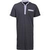 Henry Terre Camicia da notte da uomo, a maniche corte, colletto alto con pois, tasca sul petto, taglia M-3XL