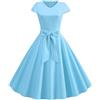 Generic Audrey Hepburn - Vestito vintage da donna, anni '50 e '60 s, da sera, cocktail, da sera, da cocktail, da festa, vintage, per feste in stile rock, abito a pois
