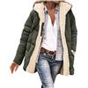 Generico Piumino Donna Lungo Invernale Impermeabile e Antivento con Cappuccio Cappotto Trapuntato Imbottito in Piumino Sintetico Giacca Calda ed Elegante per Tutti i Giorni e Attività All'aperto