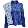 Store Sorrento Pigiama Donna Invernale 100% Caldo Cotone Invernale Frutta (XL, Blu-Lilla)
