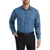 HISDERN Camicia Blu Inchiostro da Uomo a Maniche Lunghe Camicia da Lavoro in Fibra di bambù Elegante Causale Non Stirata vestibilità Regolare con Tasca,4XL