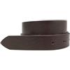 BELTINGER Cintura in pelle bovina pieno fiore senza fibbia 3 cm | Cintura in denim per donna uomo 30mm | Cintura Chino | Marrone 100cm