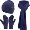 Bequemer Laden Invernale Cappello Berretto Pile Sciarpa Guanti Uomo Donna