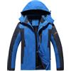 Generisch Cappotto invernale da uomo taglie forti, giacca da sci calda, impermeabile con tasche