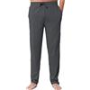 The Essentials Wardrobe Pantaloni da pigiama da uomo, in jersey di cotone, taglia S-4XL, Grigio scuro, M