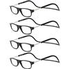 TBOC - Occhiali da Lettura Regolabili Pieghevoli con Clip Magnetica, [PACK 4 UNITÀ], Montatura Collo Confortevole per Donna e Uomo, Ideali per Casa, Lavoro, Cellulare, Tablet