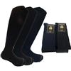 Lucchetti Socks Milano Calze Uomo Nere Lunghe Caldo Cotone Gambaletto fino al Ginocchio invernali Eleganti Traspiranti Morbide per Ufficio e Uso Quotidiano ((39-42, 6 Paia Nero)