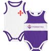 Only4fan srl ACF Fiorentina Set 2 Body Canottiera Neonato, Prodotto Ufficiale, 0-3 Mesi