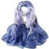JWSilk Sciarpa lunga in chiffon di seta con stampa floreale
