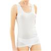BIRIKKINA Canottiera Donna Cotone Con Pizzo 3 Pezzi 100% Cotone Pettinato - Canottiera Donna Spalla Larga - Canottiera Intima Donna in Cotone Leggero - Canotta (IT, Testo, L, Regular, Regular, 3 PEZZI BIANCO)