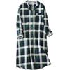 Saklifuo Camicia da notte lunga da donna in flanella, camicia da notte con bottoni, camicia da notte a maniche lunghe