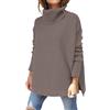 LILLUSORY Maglioni oversize da donna a collo alto 2022 manica lunga a pipistrello orlo rovesciato tunica Pullover maglione maglia top, Lightalbicocca, M