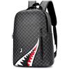 Syzplnwy Borsa da viaggio esterna per campeggio da uomo di grande capacità per il tempo libero Shark Zaino Business