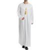 Musuly Caftano Uomo - Abito Musulmano Thobe Djellaba Kami (Bianco, L)