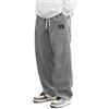 Duohropke - Pantaloni in corduroy da uomo, elasticizzati, jogging, con vita elastica, per il tempo libero, baggy, da escursionismo, per autunno e inverno, Harem, con gamba dritta, leggeri, pantaloni