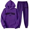Generico Tuta Uomo Donna Completa Invernale 2 Pezzi con Felpa Cappuccio e Pantaloni Jogging Tute da Ginnastica Casual Oversize Tracksuit Caldo Streetwear Y2K per Lavoro Sportiva Calcio