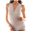 Liabel Confezione 2 Pezzi Maglia Spalla Larga con FORMASENO Donna Lana Cotone Art 05321/916 - Pizzo Assortito - Bianco 3S