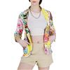 JOPHY & CO. Giacca Blazer Donna con Tasche (cod. 5572) (L, Bianco Floreale)