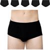 SES Mutande da uomo a costine sottili, confezione da 5 pezzi, con apertura S - 4XL - 100% cotone, resistenti fino a 95 °C, traspiranti e delicate sulla pelle, mutandine da uomo con vita morbida, Nero