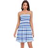 decor gift Abito estivo da donna casual blu navy Whitetripe hawaiano abiti per donna vestito estivo