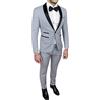 Mat Sartoriale Abito Completo Uomo Sartoriale Grigio Raso Vestito Smoking Elegante Cerimonia (52)