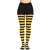 Simply Joshimo Collant da donna a righe colorate per Halloween, Natale e travestimenti, taglia unica (8-12), Nero & giallo, Etichettalia unica