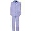 El Búho Nocturno Pigiama Uomo Lungo Cotone 100% - Popeline Set Classico Due Pezzi Giacca Maniche Lunghe Bottoni - Abbigliamento Notte Ospedale Leggero Autunno Estate Taglie Forti - Blu 1538, XXL