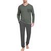 Terecey Pigiama Uomo Lungo Maglia Manica Lunga Invernale Comfort