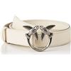 Pinko Love Berry Simply H3 Belt Vite, Cintura Donna, Z14o_bianco-old Silver, XS
