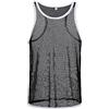 BIATWOWR Gilet da uomo, maglia trasparente senza maniche, camicia sottile da uomo con scollo a V, maglietta intima