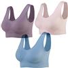 Lemef Reggiseno Sport Privo di Cuciture a Fili Liberi Reggiseno Yoga con Imbottiture Estraibili per Donne Set di 3