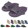 Chagoo Donna Galaxy Shark Slides Pantofole Estive Glow in the Dark con Suola Spessa e Punta Aperta Rosa Viola Nero Blu Grigio Beige