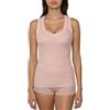 EGI Canotta Donna Spalla Larga Modal Cashmere Costina Bordino Liscio Morbida Calda Made in Italy, Art. 5120 (IT, Testo, L, XL, Regular, Regular, Cipria)