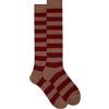 Gallo Calze lunghe uomo cotone marrone righe bicolore