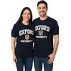 British Heritage Brands Unisex Oxford University™ Applique Embroidered T Shirt Navy L
