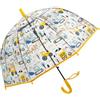 ThreeH Ombrello a Bolle Trasparente per Bambini Antivento Leggero Perfetto per Bambini dai 2 ai 7 anni Ombrello a Cupola con Apertura Automatica Colore Giallo