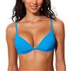 DOBREVA Top Bikini Donna Costume Reggiseno con Ferretto Scollo Profondo V Senza Imbottitura Madagascar Blue 4E